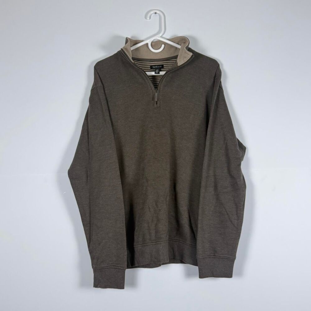 Van-heusen Men's Brown and Grey Sweatshirt